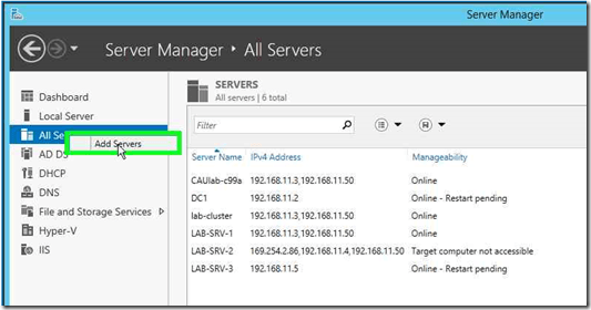 Gerenciando o Windows Server 2008 no Windows Server 2012 Server Manager
